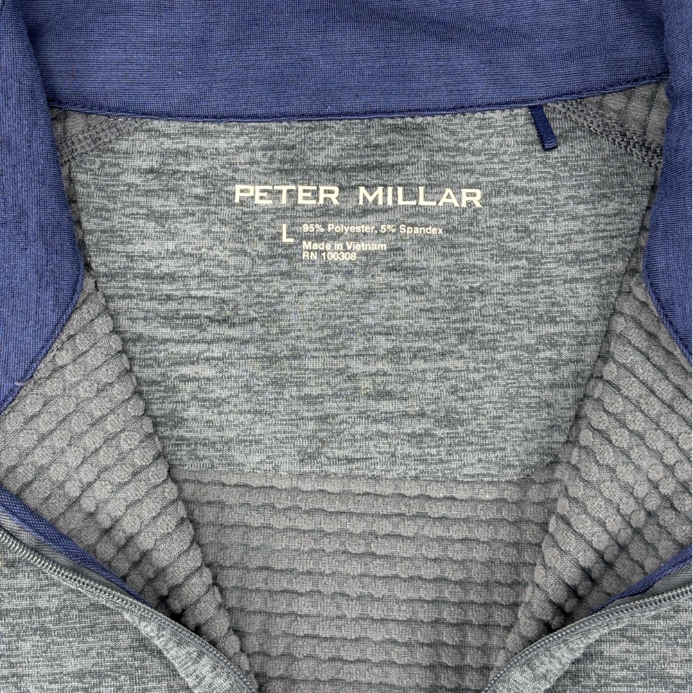 Peter Millar- Maven Performance 1/4 Zip- Color/Iron- Large- Excellent Condition! - Picture 7 of 9